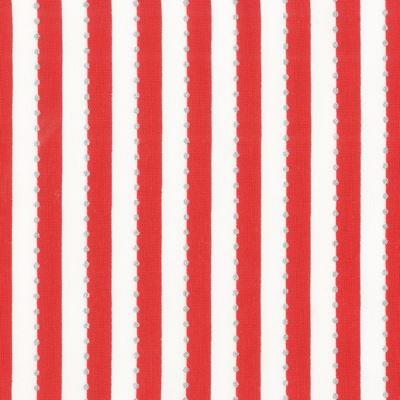 Striber i rød og hvid patchworkstof - lige