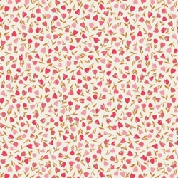 Bloomcore patchworkstof - Rosa Enkelt blomster