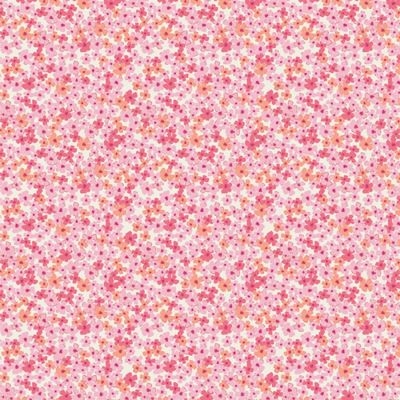 Bloomcore patchworkstof - Rosa miniblomst