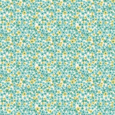 Bloomcore patchworkstof - Grøn miniblomst