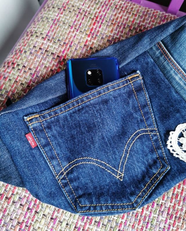 Bumbag syet af cowboy bukser med blonder