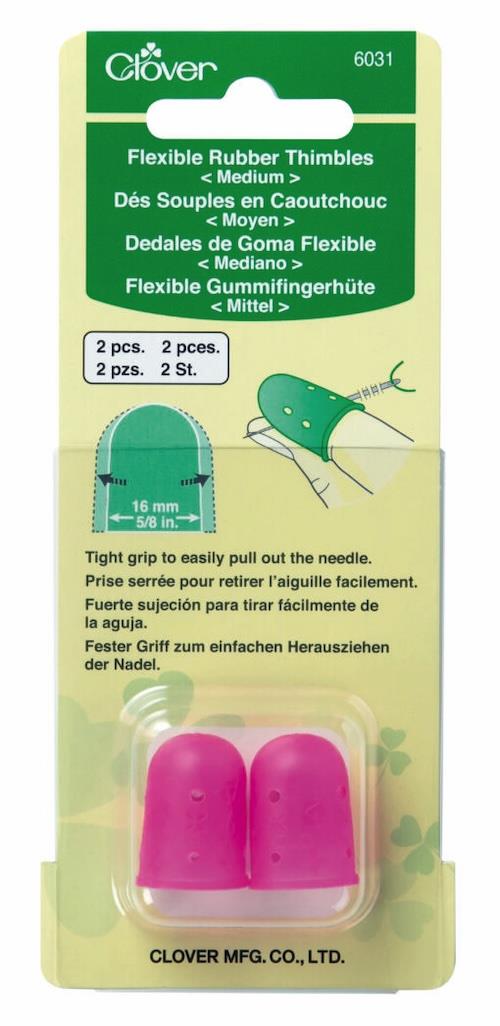 Gummi fingerbøl /Flexible rubber Thimbles Pink 16 mm