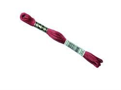 Dmc Broderigarn 008 - farve 498 -  Støvet Mørk julerød