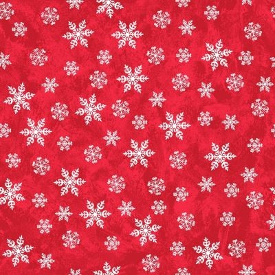 A Jolly good time patchworkstof - Rød