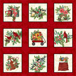 Klassiske jule motiver patchworkstof