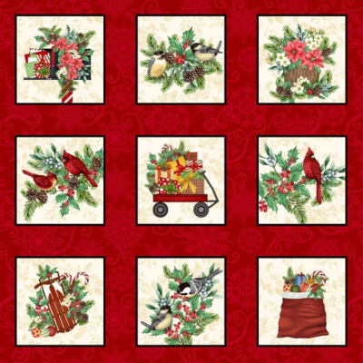 Klassiske jule motiver patchworkstof