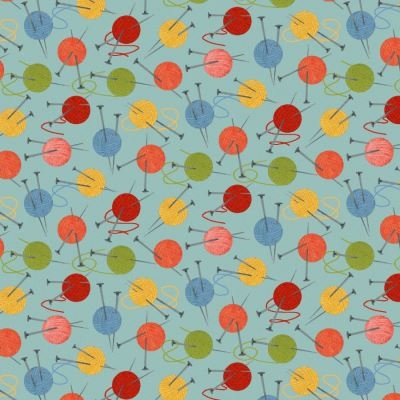 Knit1, purr2 patchworkstof - Garn nøgler