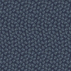 The flower Seeds patchworkstof - blå blomster