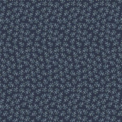 The flower Seeds patchworkstof - blå blomster