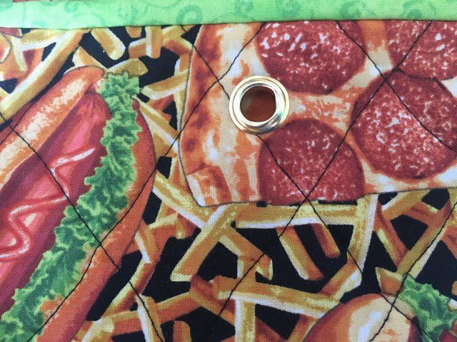 Grydelapper med guld ophængs hul