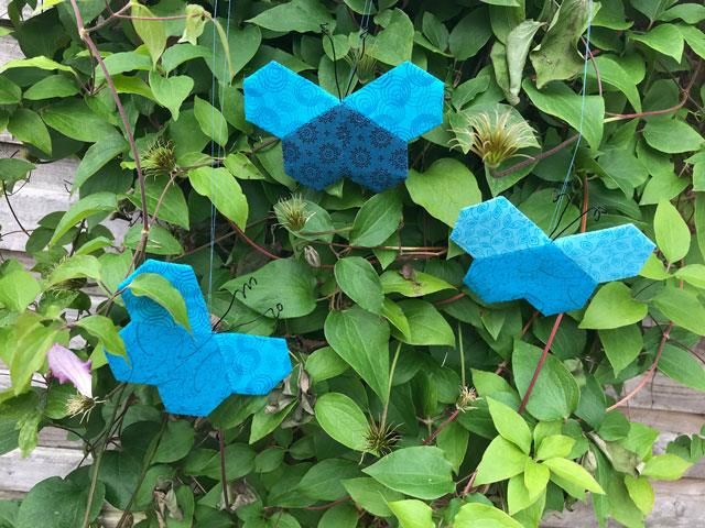 Hjerte sommerfugle - HIT - Syet i hånden.