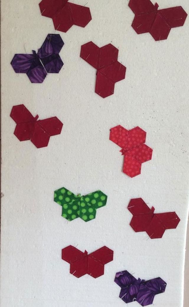 Hjerte sommerfugle - HIT - Syet i hånden.