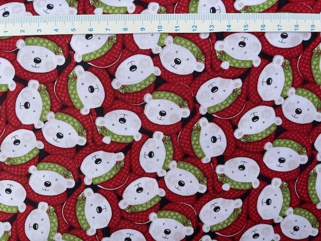 Snow merry patchworkstof - ansigter