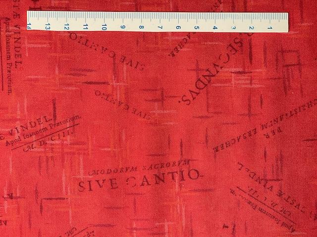 Colour Ways patchworkstof  - Rød tekst