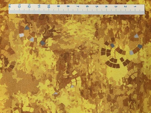 Colour Ways patchworkstof  - Karrygul  mønstre