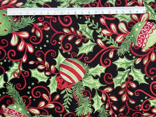 Snemænd mm på patchworkstof - Julekugler