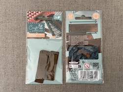 Craft labeler label 16 x 55 mm  - 5 stk i læder