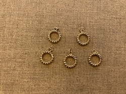 Snoet guld ringe - 5 stk Nikkelfrie metalringe