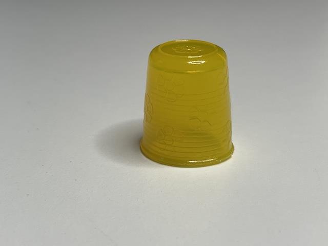 Plast Fingerbøl Gul str 17-18 mm