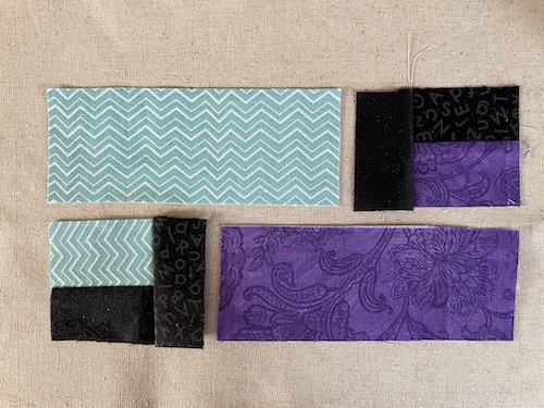 Hornblå- turkis blå patchwork tæppe