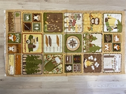 Happy Camper motiver på patchworkstof 1 rapport