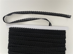 Fast sort pyntebånd 10 mm bred. Pris pr meter