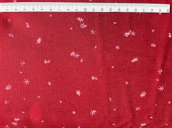 Røde og hvide jule patchworkstof - Rød med stjerner