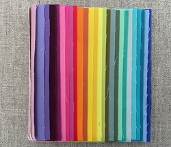 30 farver Ensfarvet bomuldsstoffer a 5 x 5 "