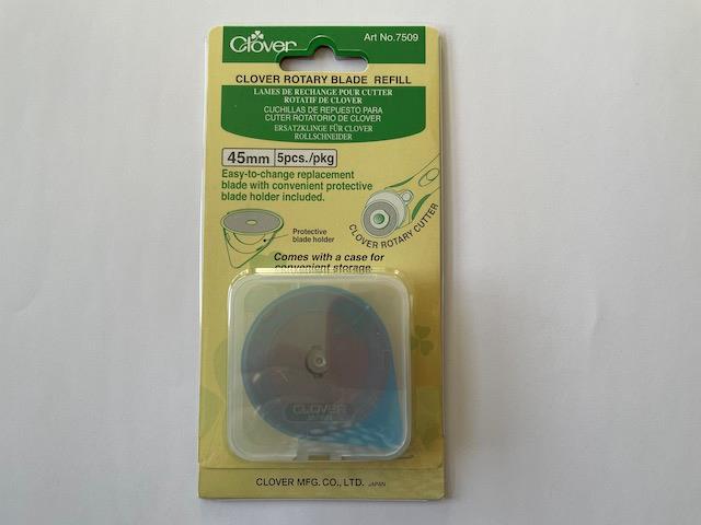 5 nye 45 mm blade/knive til rullekniv fra Clover – Perfekte til patchwork