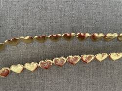 Hjerter Guld 2 cm - ens på begge sider. 