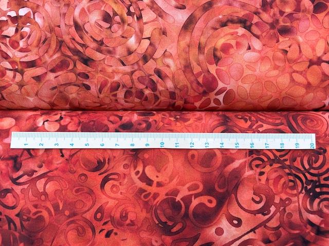 Effervescence patchworkstof Lys-mørk - Brændt orange