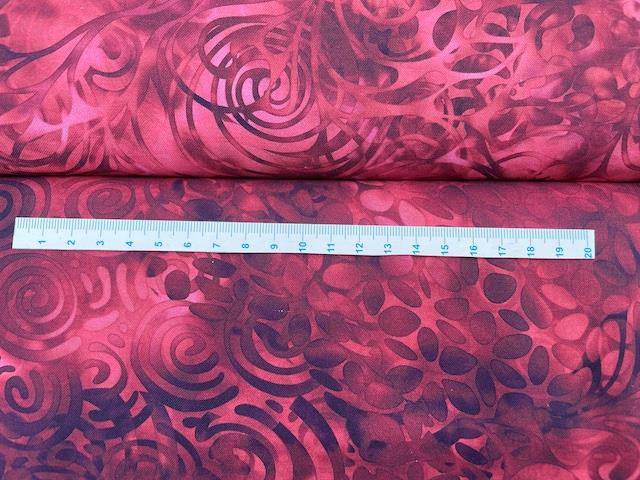 Effervescence patchworkstof Lys-mørk - Cerise