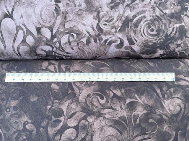 Effervescence patchworkstof Lys-mørk - Mørke grå