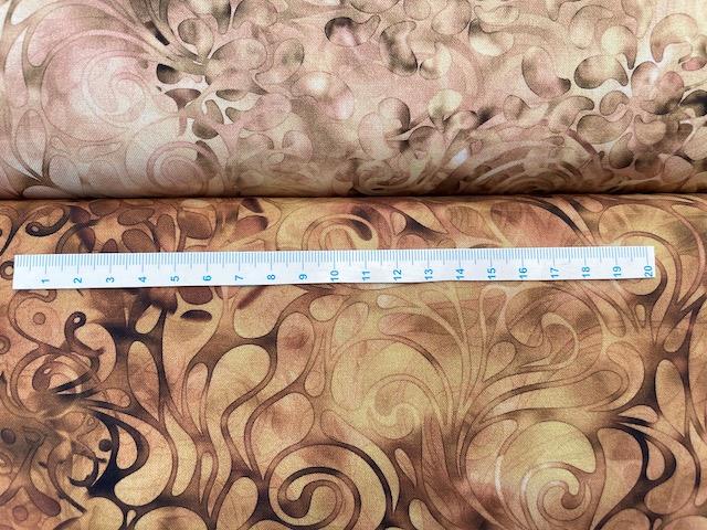 Effervescence patchworkstof Lys-mørk - Brun