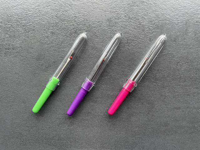 Sæt med 3 opsprættere – pink, lime og lilla til patchwork og syning