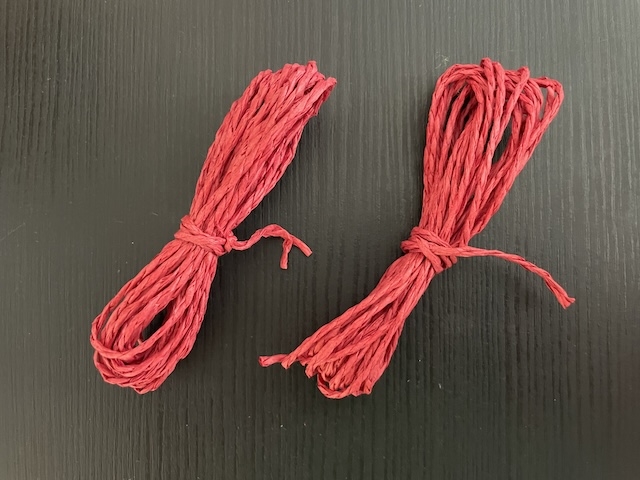 5 m rød papirs snor til ophæng, ben, følehorn mm