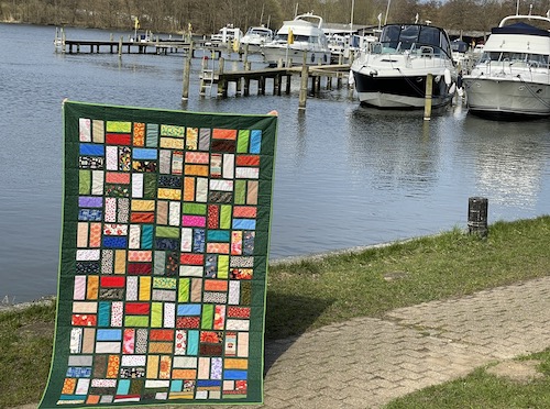 2 x 2 aflange stykker med stolper til slumretæppe DIY - Silkeborg tæppet