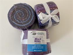 20 stk 2,5" Jelly Roll Batik Patchworkstof strimler - Lilla