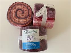 20 stk 2,5" Jelly Roll Batik Patchworkstof strimler - Pink-lilla