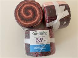 20 stk 2,5" Jelly Roll Batik Patchworkstof strimler  rød-lyserød