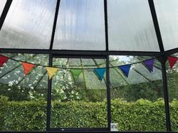 Syet vimpler i alle regnbuens farver