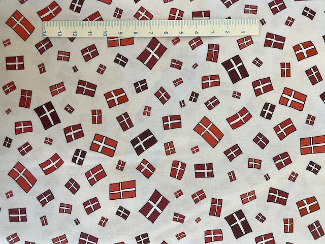 Dannebrog på lys patchworkstof - Mellem flag