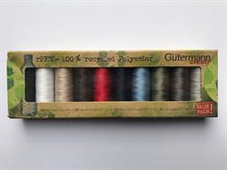 Tråd pakke Sytråd af 100% genbrugs polyester - Grund farver