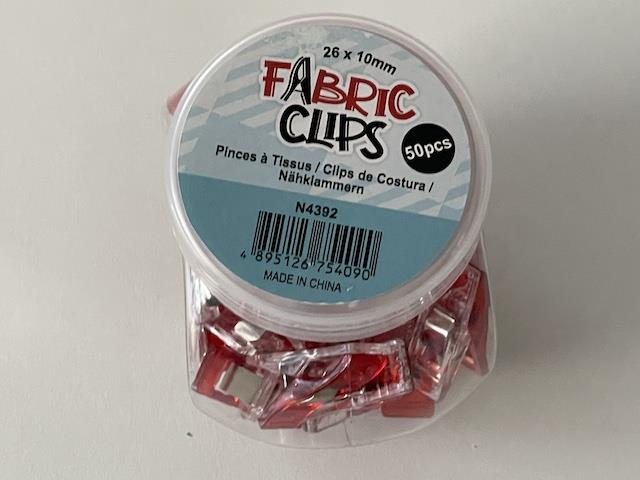 50 stk quilte clips 26 x 10 mm - Røde