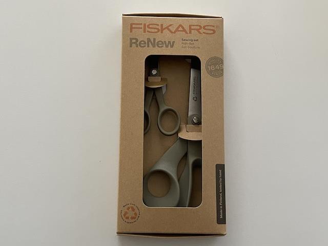 Fiskars ReNew saksesæt – 13 cm og 21 cm sakse i bæredygtig kvalitet til patchwork og hobby