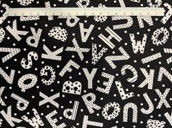 Sort-hvid-farver på patchworkstof - Bogstaver