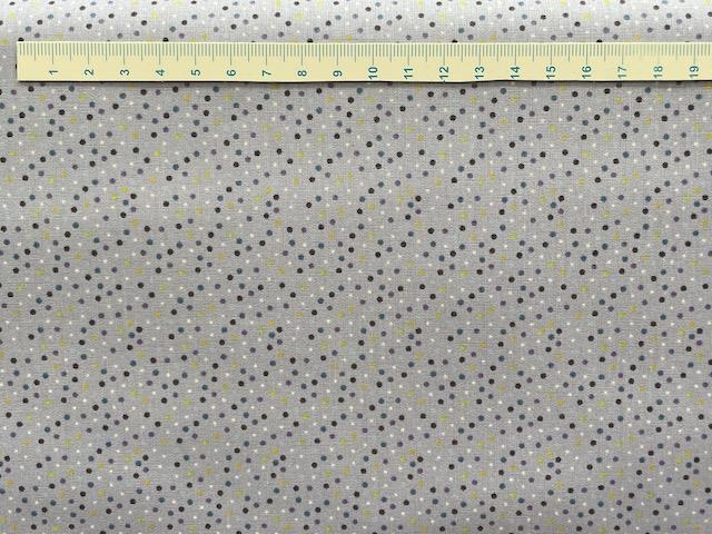 Blå-grøn Prikker og cirkler på Brede bomuldsstof - Prikker