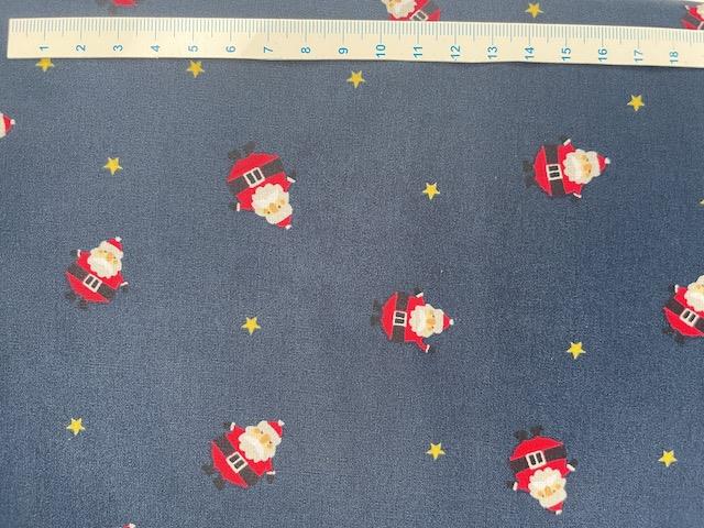 Tykke nisser blå Brede bomuldsstof 