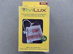 Vivilux lup 6" x 4" med clip-on base – 3 x forstørrelse