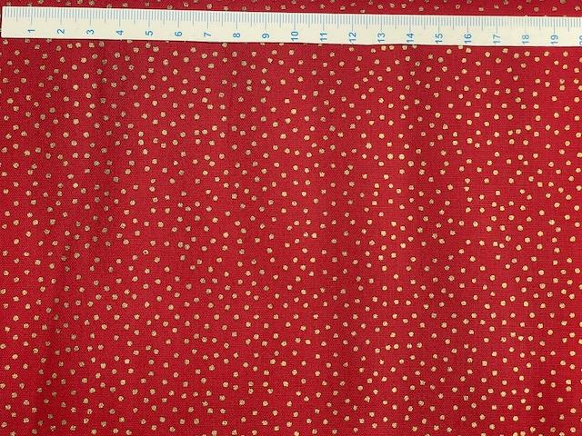 Bred klassisk julestof - rød prikker